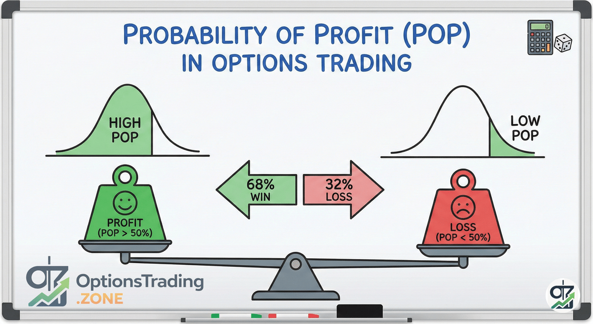 Probability of Profit (POP) in Options Trading Explained visual