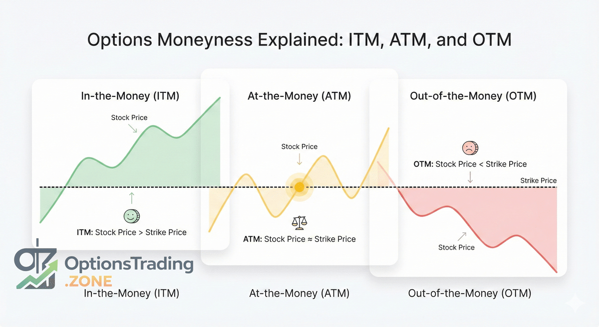 In-the-Money, At-the-Money, and Out-of-the-Money Options Explained visual