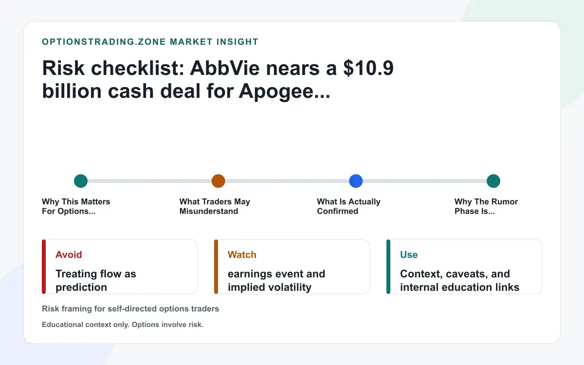 AbbVie-Apogee cash-deal talks: what APGE options traders should watch now supporting media