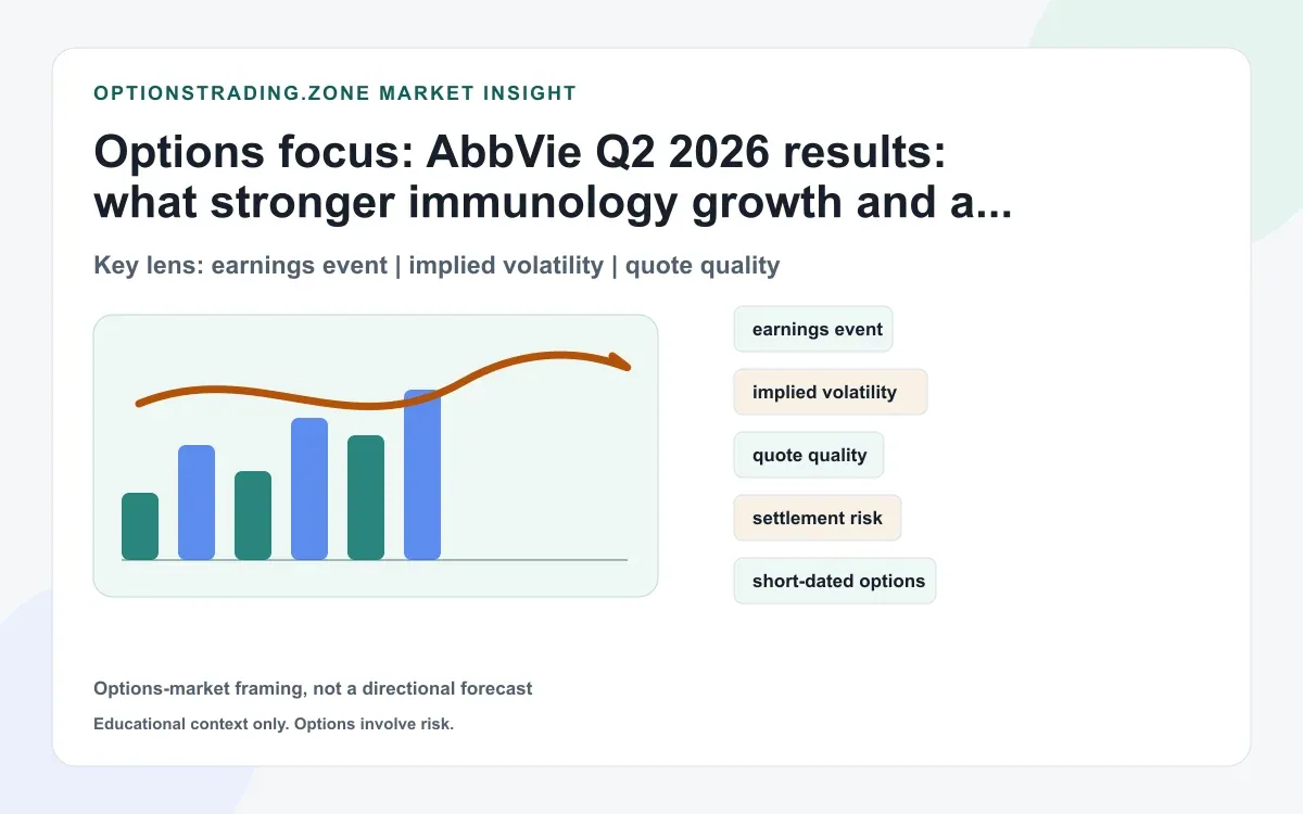 AbbVie Q2 2026 results: what Skyrizi, Rinvoq, and lower 2026 EPS guidance mean for ABBV options supporting media
