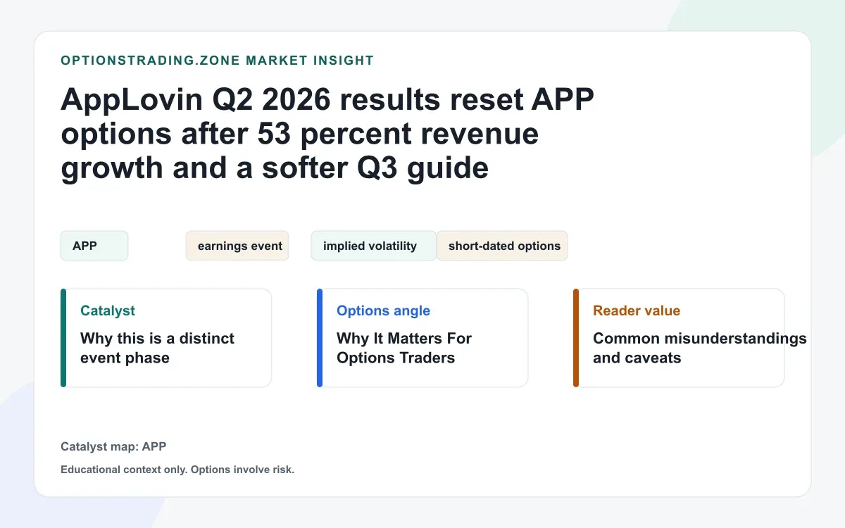 AppLovin Q2 2026 results: strong AI-ad growth and a softer Q3 guide reset the APP options debate visual