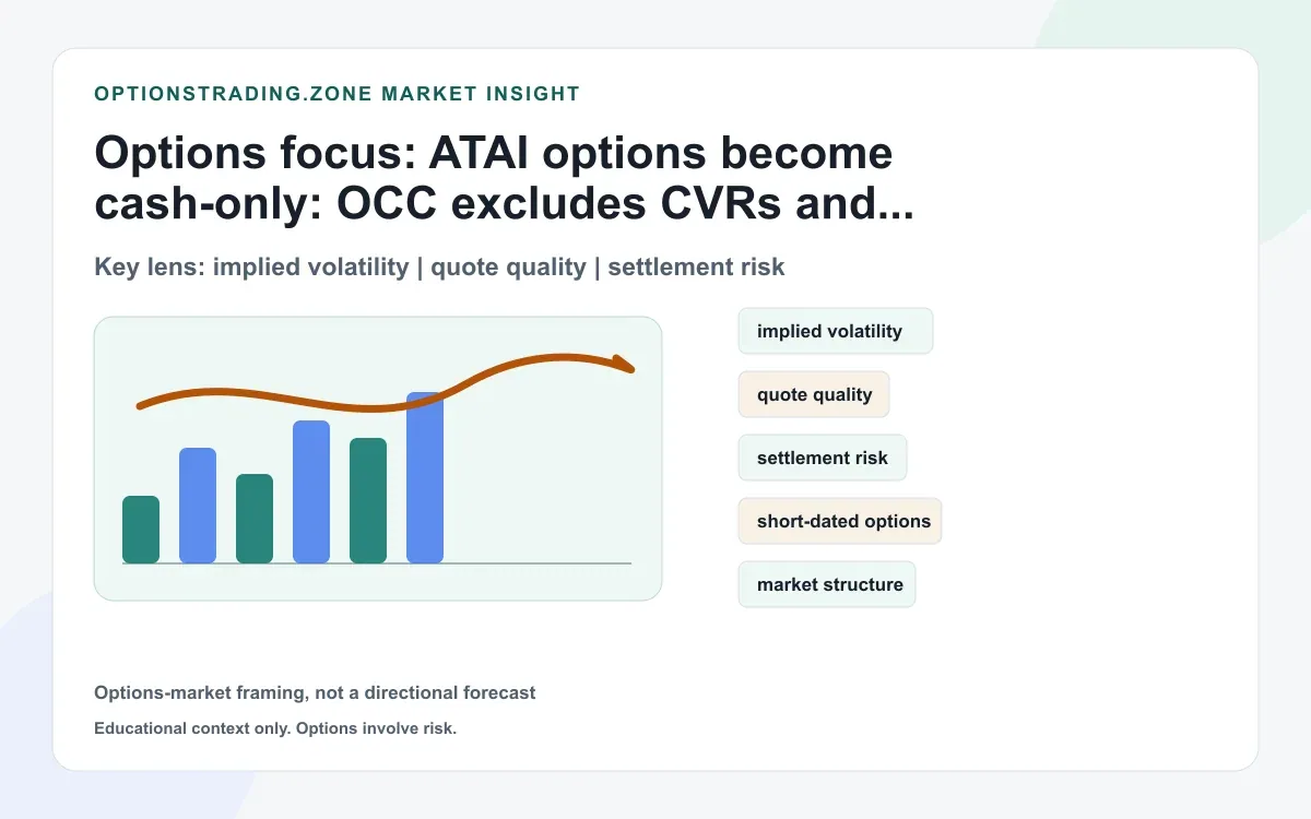 ATAI options settle for cash without CVRs as OCC shortens the expiration calendar supporting media