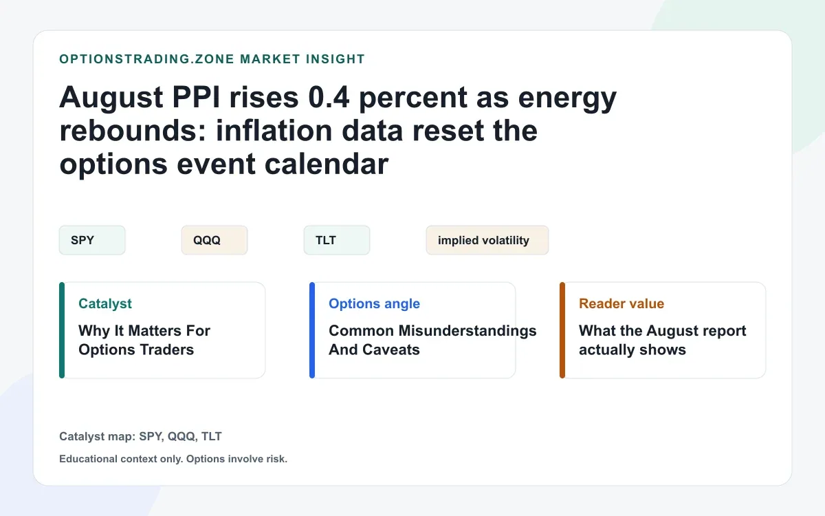 August PPI rises 0.4%: energy rebound changes the inflation event calendar visual