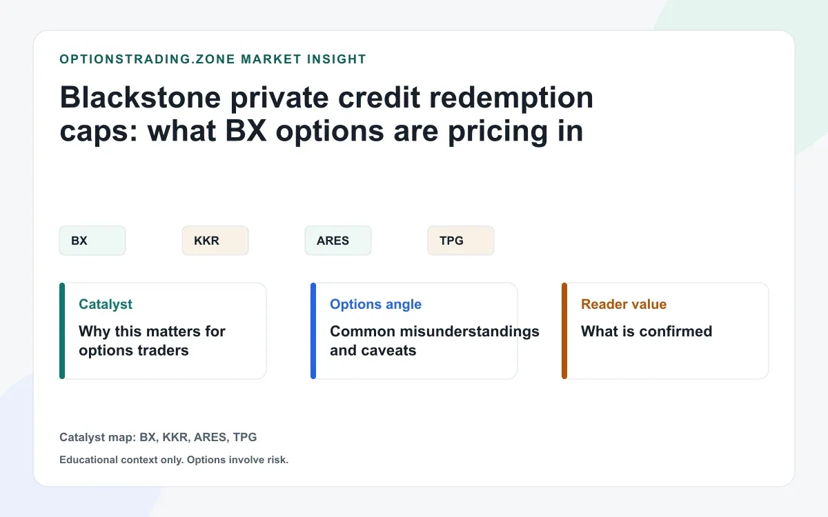 Blackstone private credit redemption caps: what BX options are pricing in visual