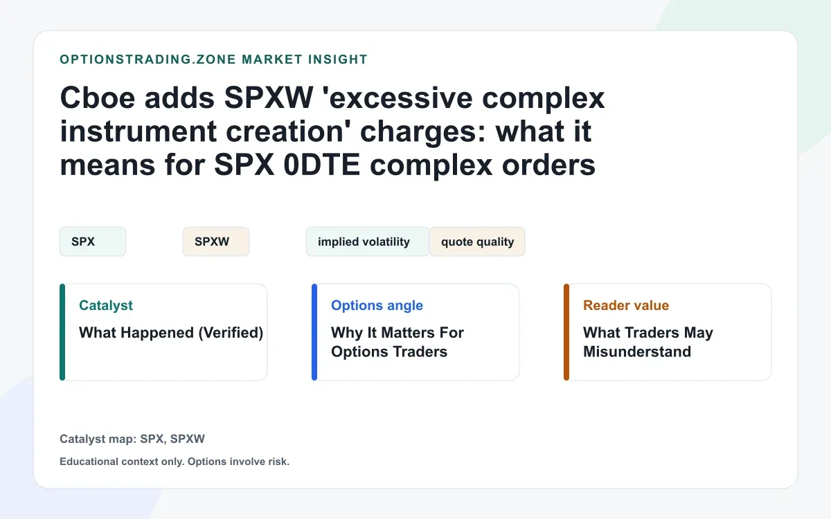 Cboe adds SPXW 'excessive complex instrument creation' charges: what it means for SPX 0DTE complex orders visual