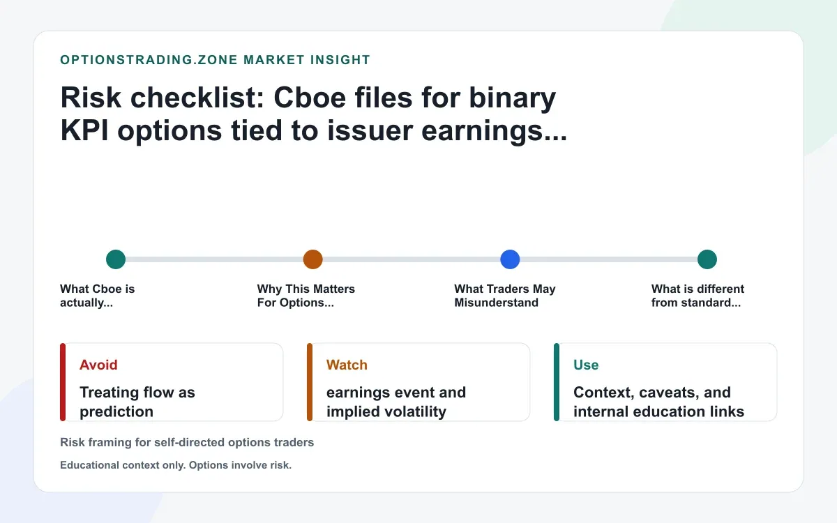 Cboe files binary KPI options on earnings metrics: what it could change for options traders supporting media