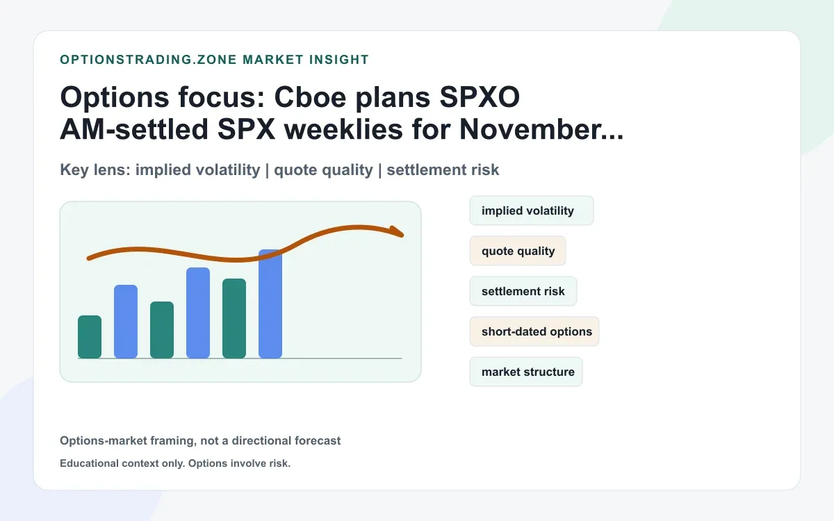Cboe plans SPXO AM-settled weeklies: the settlement clock matters supporting media
