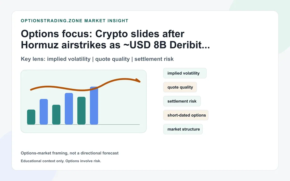 Crypto slides into Deribit expiry: why skew can spike even if IV looks calm supporting media