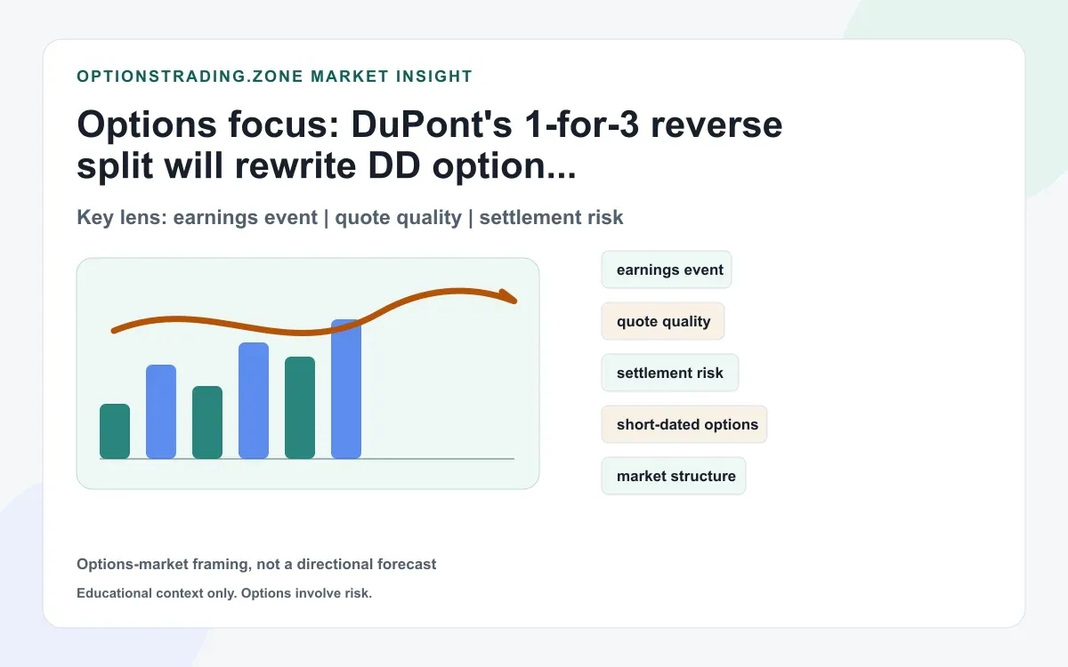 DuPont's 1-for-3 reverse split will rewrite DD option deliverables on June 24 supporting media