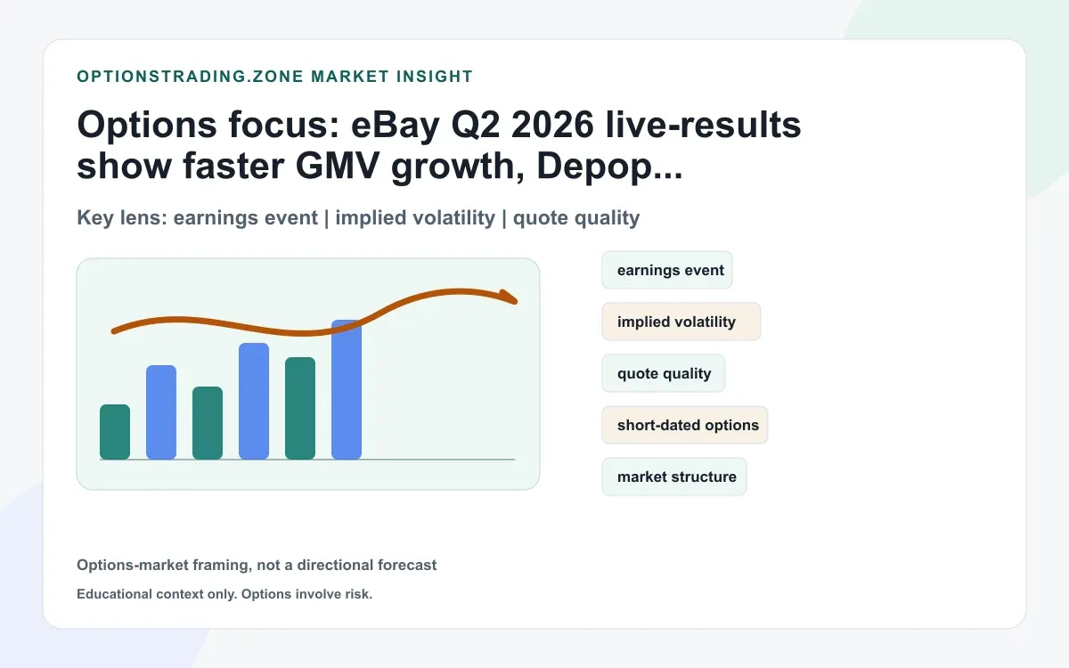 eBay Q2 2026 results lift GMV and margins after Depop close: what the live EBAY print changes for options supporting media