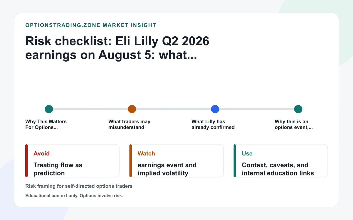 Eli Lilly Q2 2026 earnings on August 5: what obesity-drug growth and pricing may change for LLY options supporting media
