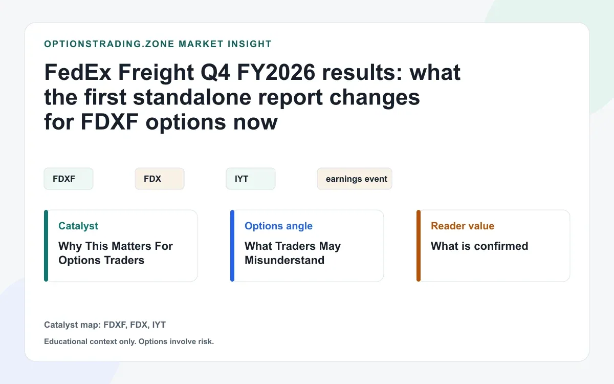 FedEx Freight Q4 results: what the first standalone report changes for FDXF options visual