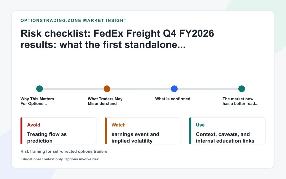FedEx Freight Q4 results: what the first standalone report changes for FDXF options supporting media