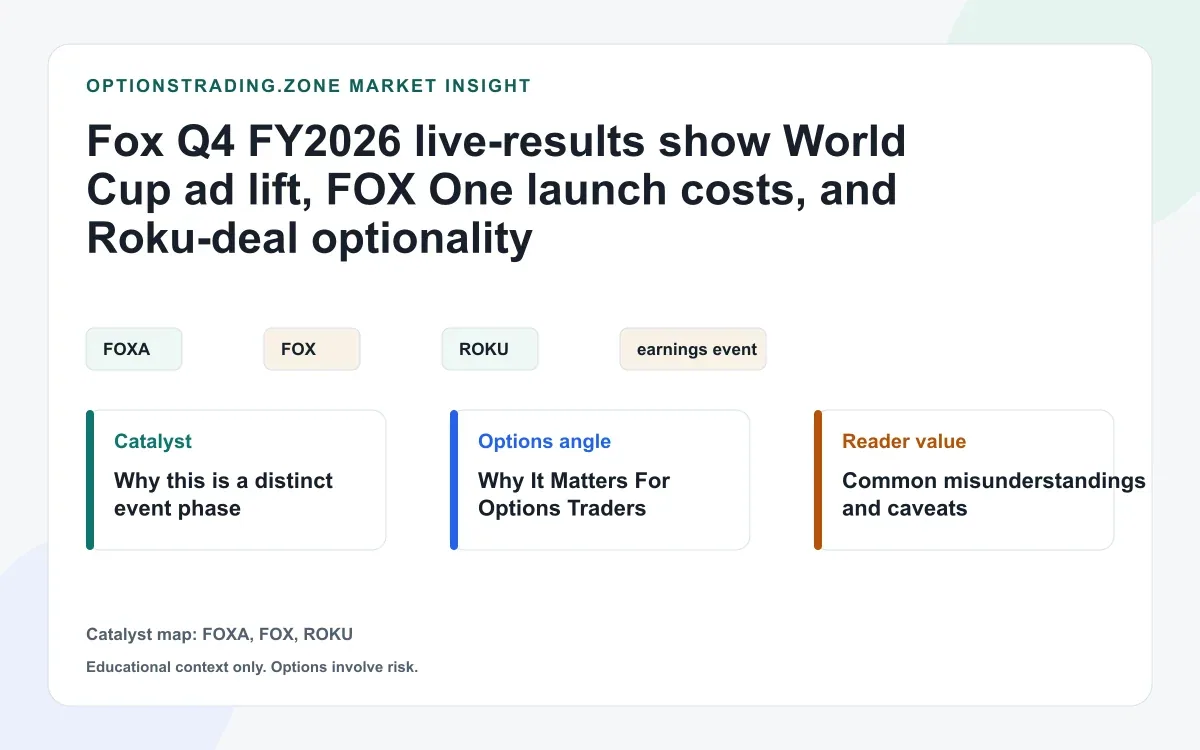 Fox Q4 FY2026 results: World Cup ad surge, FOX One costs, and Roku deal overhang reset the FOX options debate visual