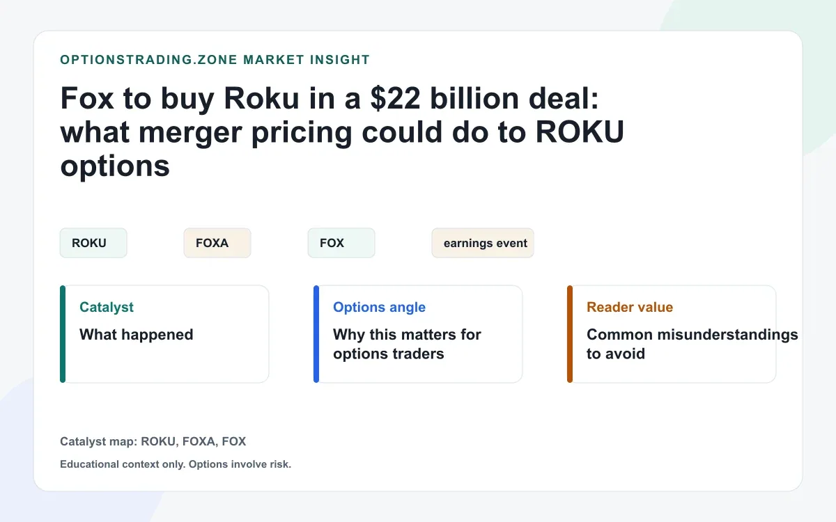 Fox-Roku merger: why a $160 headline does not make ROKU options simple visual