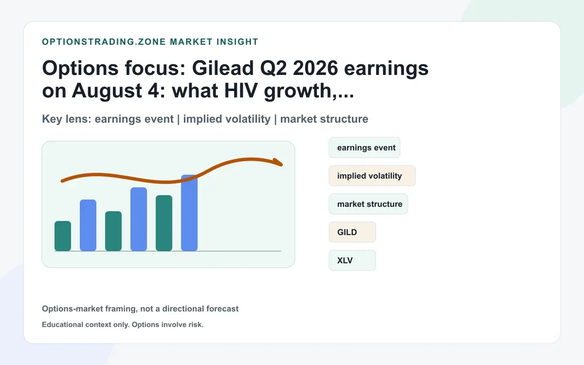 Gilead Q2 2026 earnings on August 4: what HIV growth, oncology mix, and guidance may change for GILD options supporting media