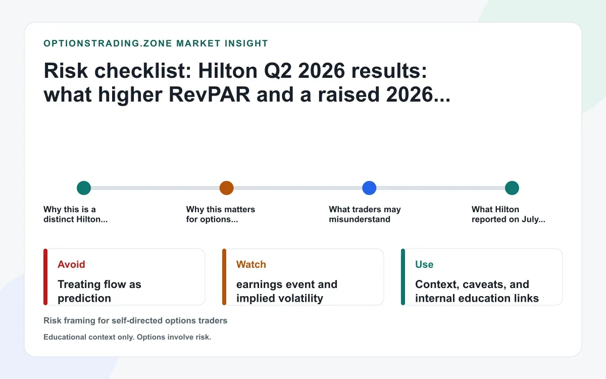 Hilton Q2 2026 results: what higher RevPAR and a raised 2026 outlook change for HLT options supporting media