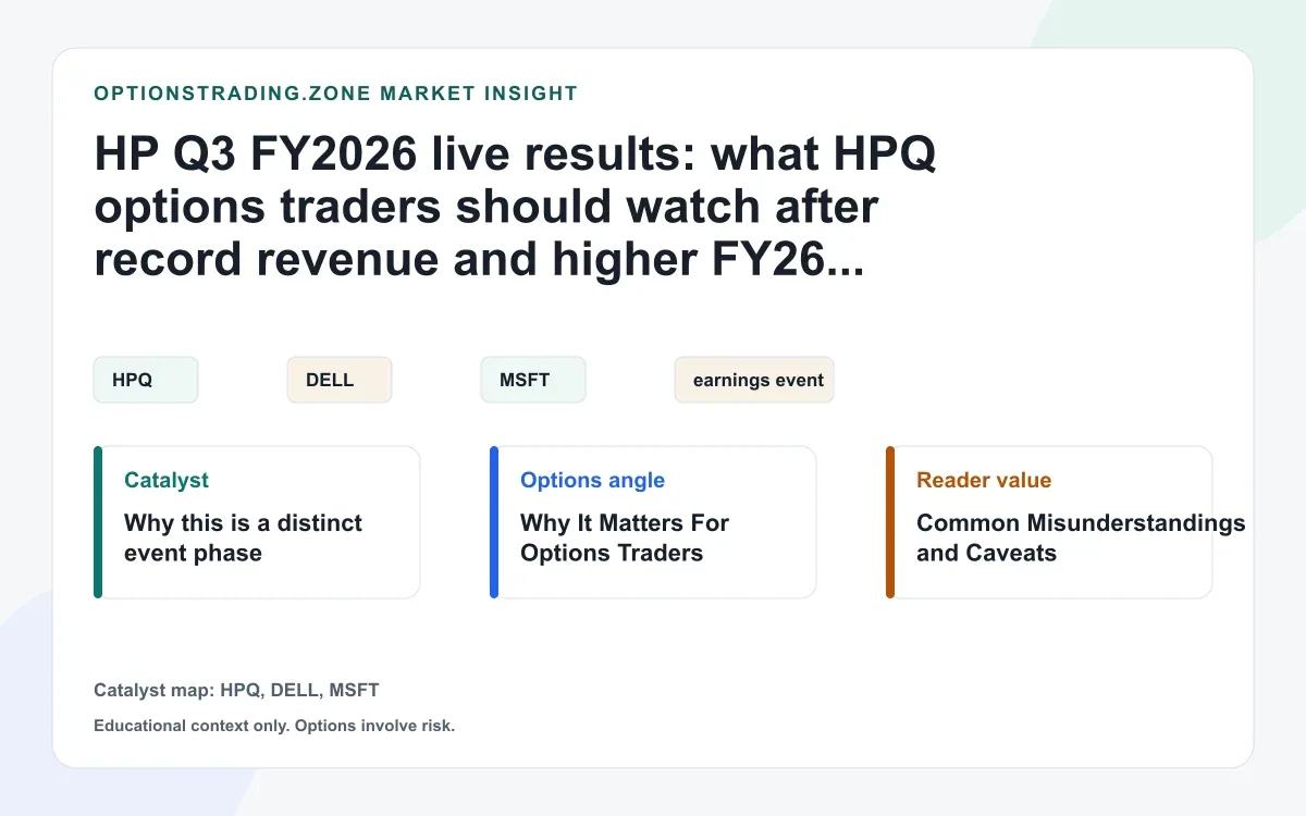 HP Q3 FY2026 live results: what HPQ options traders should watch after record revenue and higher FY26 guidance visual