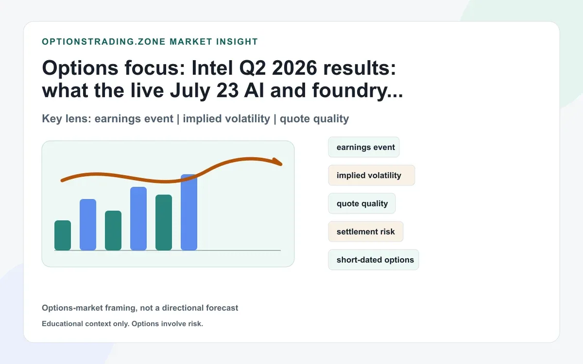 Intel Q2 2026 results: AI demand and foundry growth reset the INTC options debate supporting media