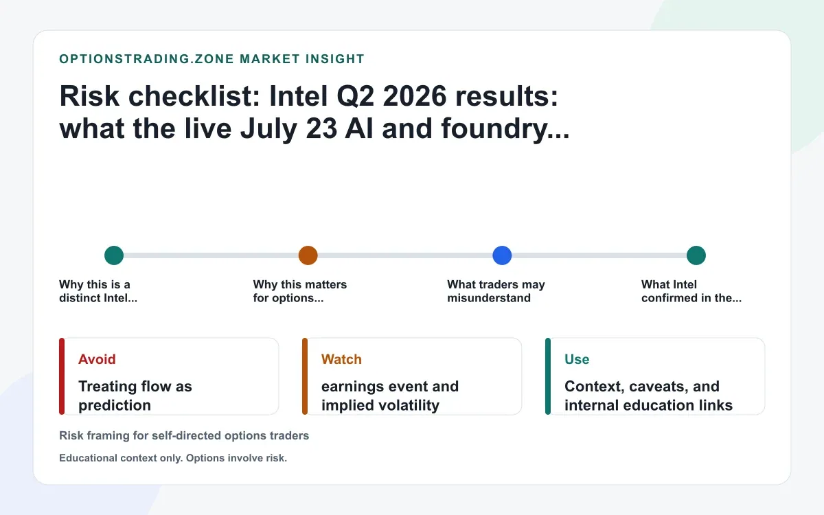 Intel Q2 2026 results: AI demand and foundry growth reset the INTC options debate supporting media