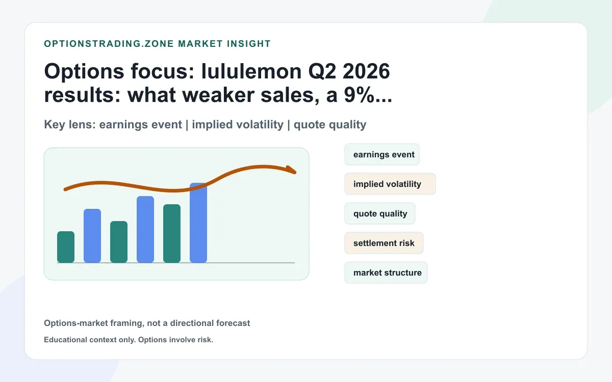 lululemon Q2 2026 results: what weaker sales, a 9% comparable-sales drop, and a new reset mean for LULU options supporting media