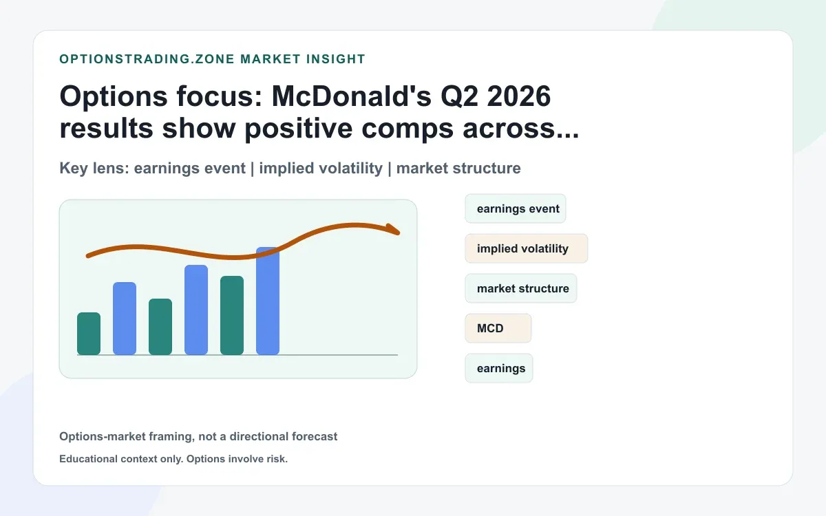 McDonald's Q2 2026 results: positive comps and USD 40 billion loyalty sales reset the MCD options debate supporting media