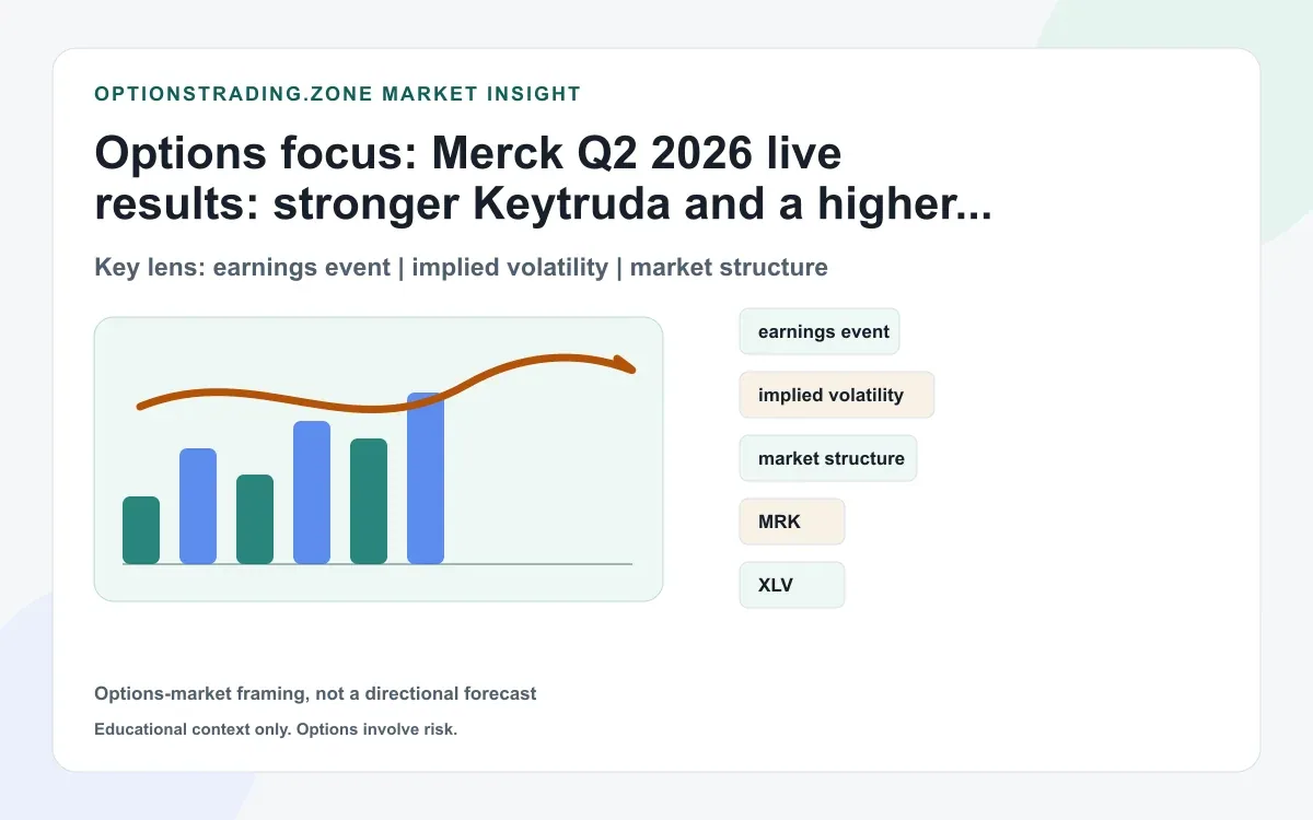Merck Q2 2026 results: stronger Keytruda growth and a higher sales outlook reset the MRK options read supporting media