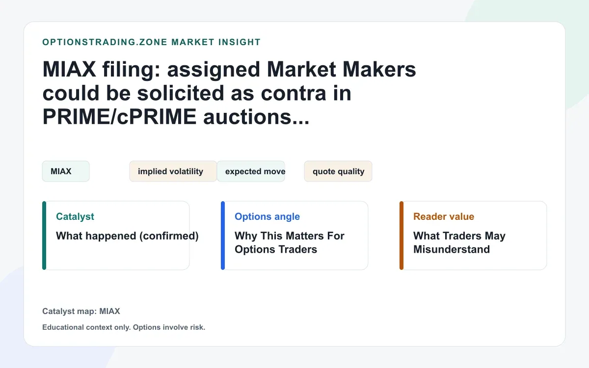 MIAX filing: assigned Market Makers could be solicited as contra in PRIME/cPRIME auctions (SR-MIAX-2026-21) visual