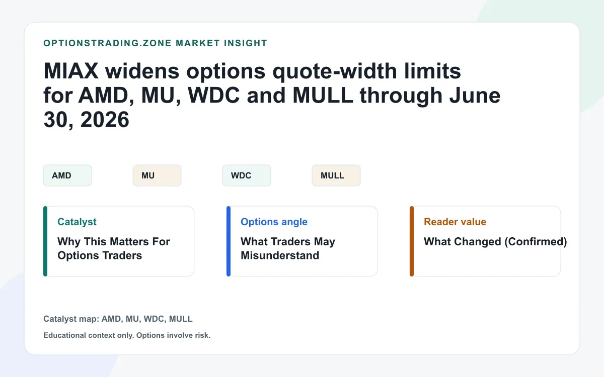 MIAX widens options quote-width limits for AMD, MU, WDC, and MULL through June 30, 2026 visual