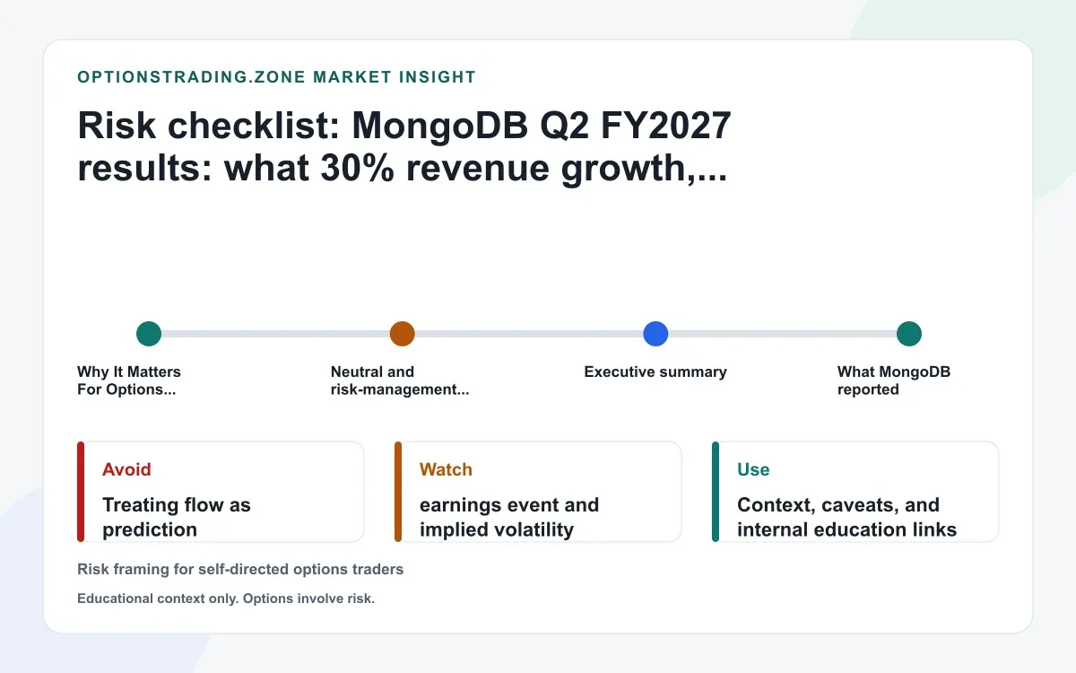 MongoDB Q2 FY2027 beats and raises: what Atlas momentum and a softer Q3 guide mean for MDB options supporting media