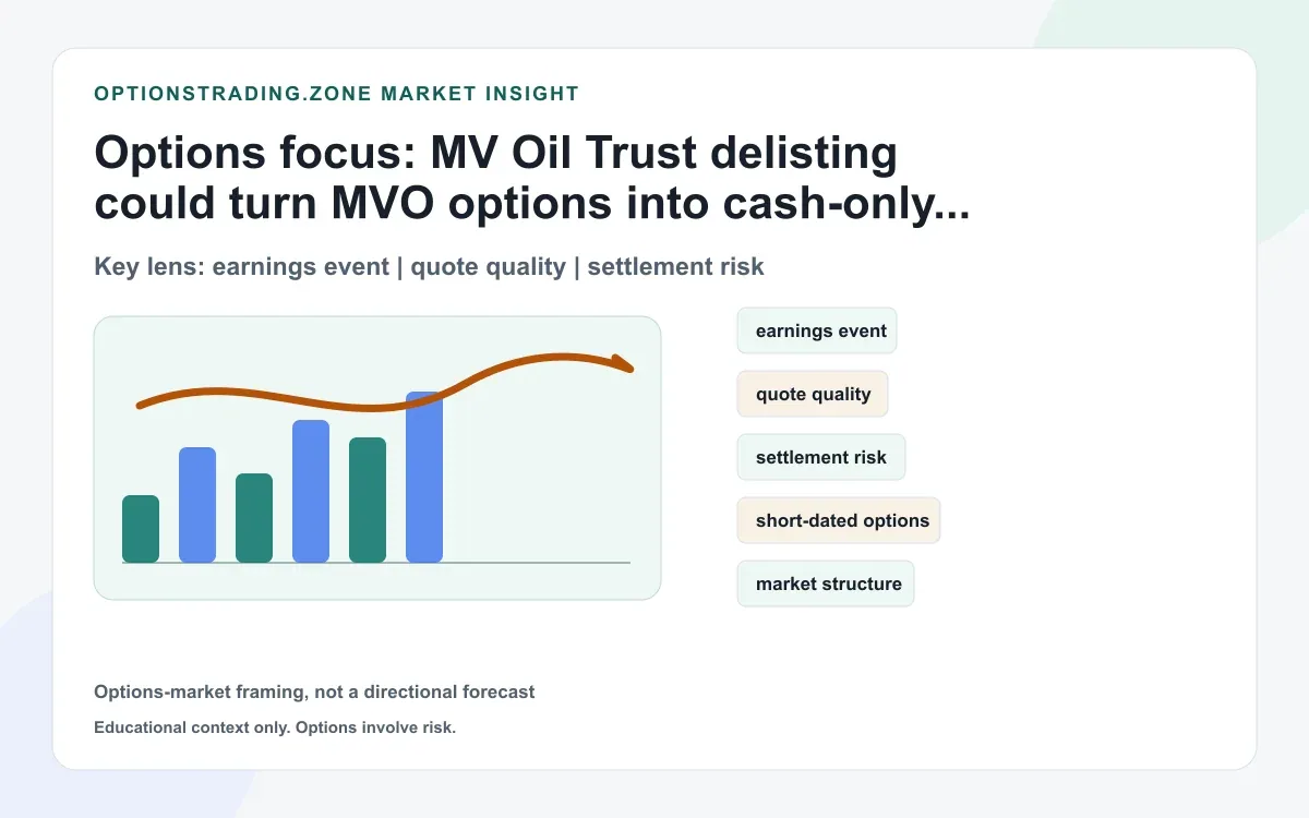 MV Oil Trust delisting could make MVO options cash-only before the final July 24 payout supporting media