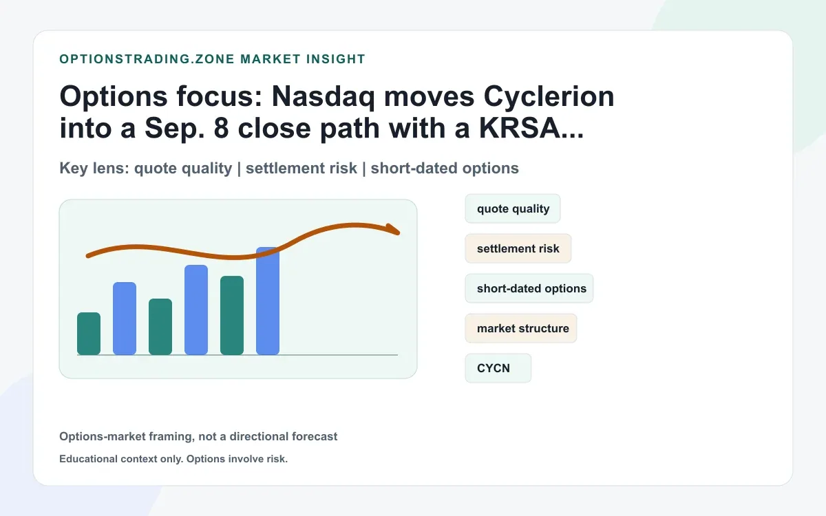 Cyclerion's Sep. 8 merger clock: what the KRSA rename, reverse split, and CVR record date mean for CYCN options supporting media
