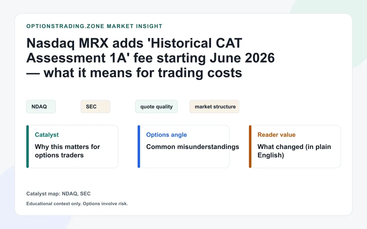Nasdaq MRX adds 'Historical CAT Assessment 1A' fee starting June 2026 - what it means for trading costs visual