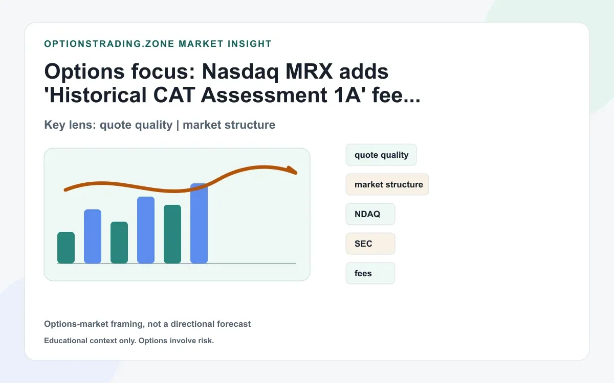 Nasdaq MRX adds 'Historical CAT Assessment 1A' fee starting June 2026 - what it means for trading costs supporting media