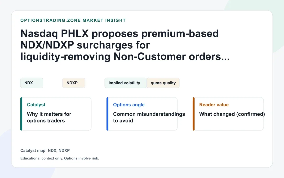 Nasdaq PHLX proposes premium-tier surcharges for NDX/NDXP liquidity takers visual