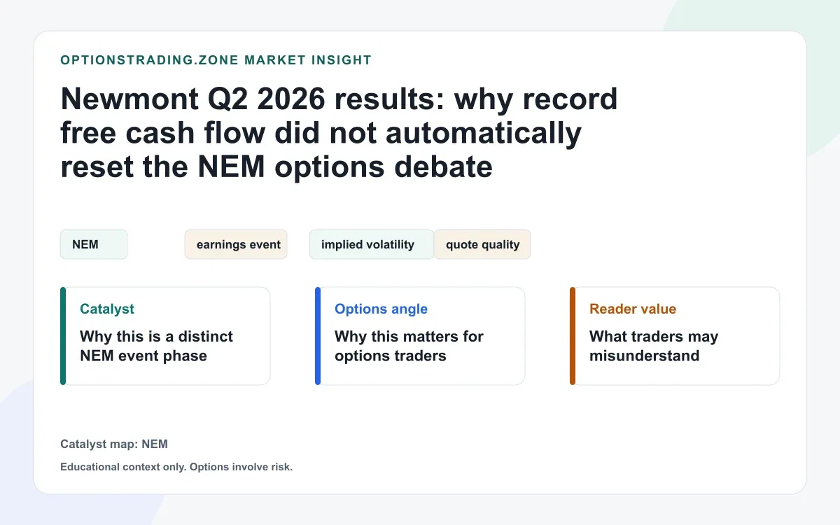 Newmont Q2 2026 results: record free cash flow still leaves the NEM options debate open visual