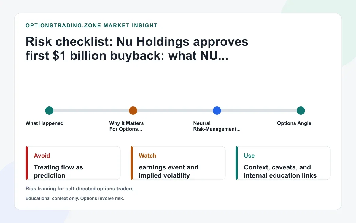Nu Holdings approves first $1 billion buyback: what NU options traders should know supporting media