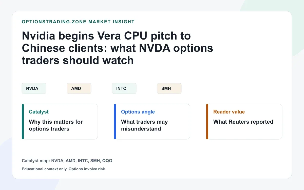 Nvidia's Vera CPU China pitch: what NVDA options traders should watch visual