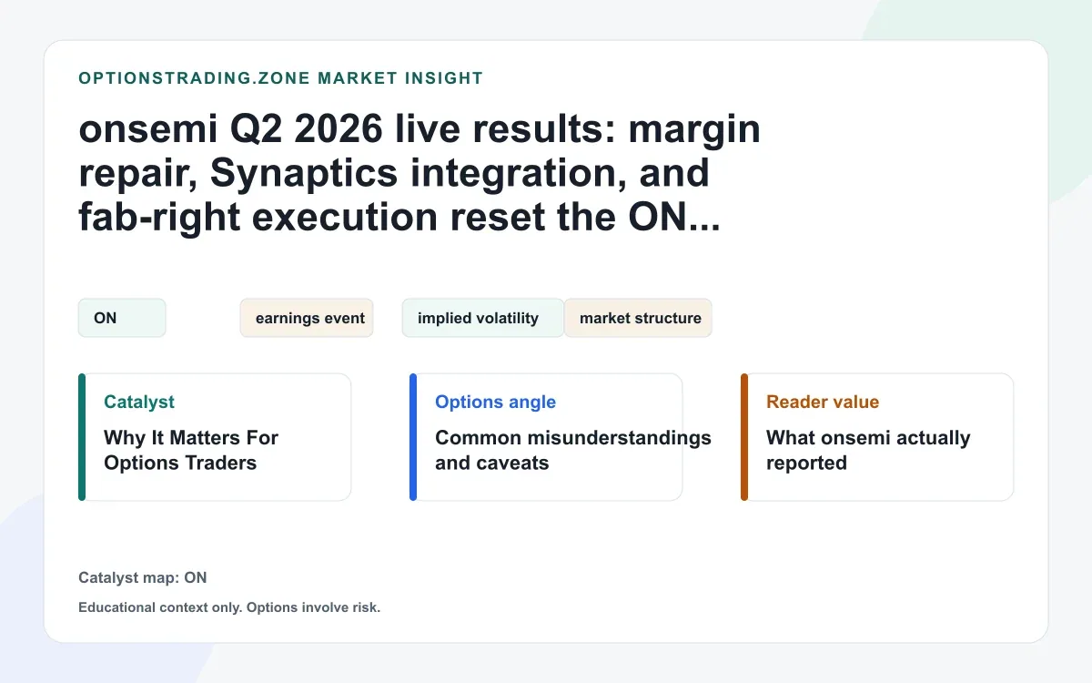onsemi Q2 2026 results: what stronger margins and Q3 guidance change for ON options visual
