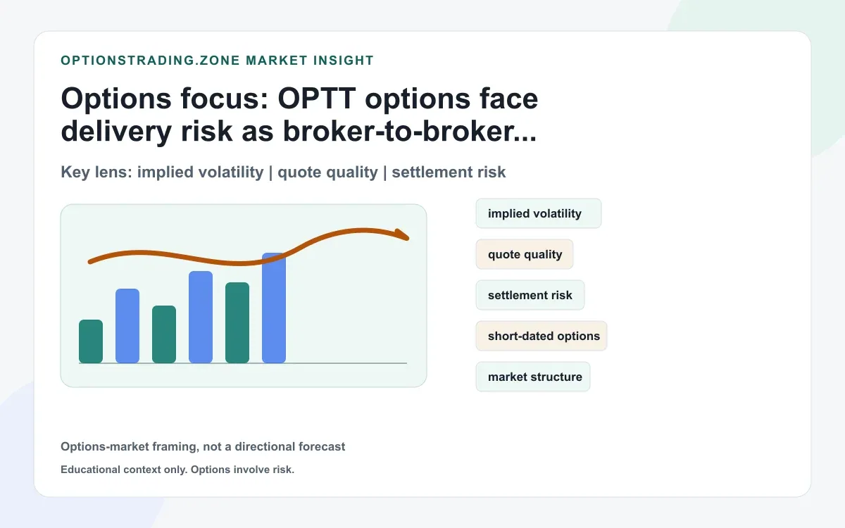 OPTT options face delivery risk as broker-to-broker settlement meets the reverse-split adjustment supporting media