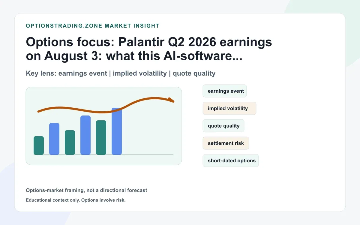 Palantir Q2 2026 earnings on August 3: what a high growth bar may change for PLTR options supporting media