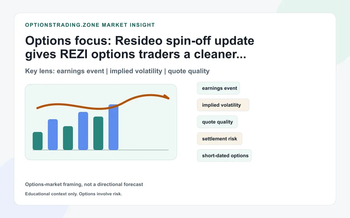 Resideo spin-off update gives REZI options traders a cleaner ADI separation timeline to watch supporting media