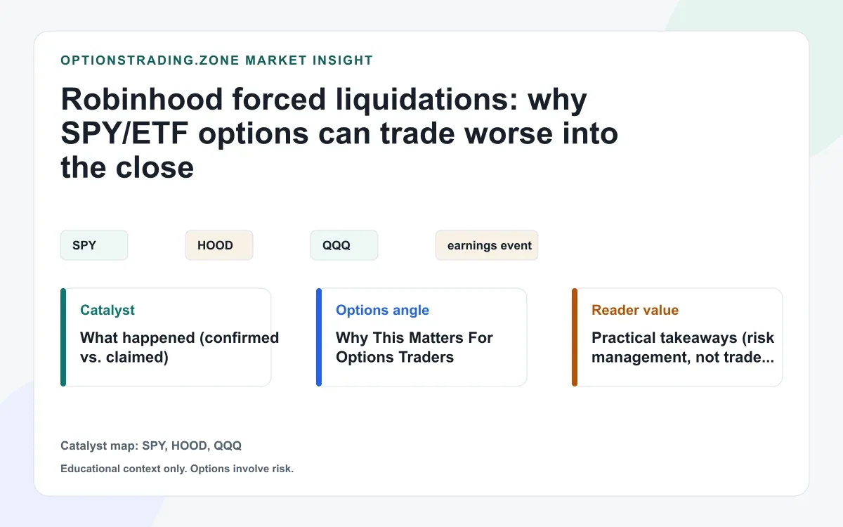 Robinhood forced liquidations: why SPY/ETF options can trade worse into the close visual