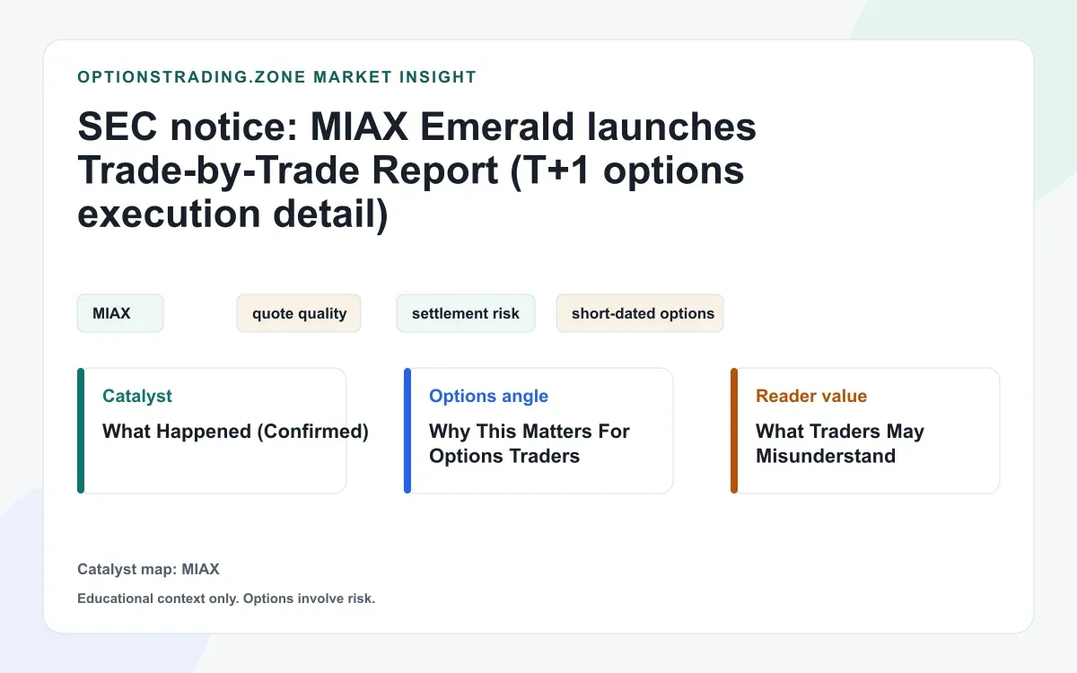 SEC notice: MIAX Emerald moves to add a Trade-by-Trade Report (T+1) for options executions visual