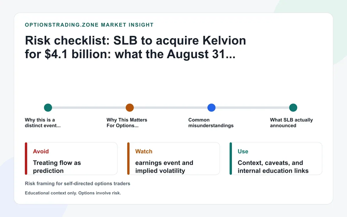 SLB's Kelvion deal: what the August 31 AI-cooling acquisition changes for SLB options supporting media