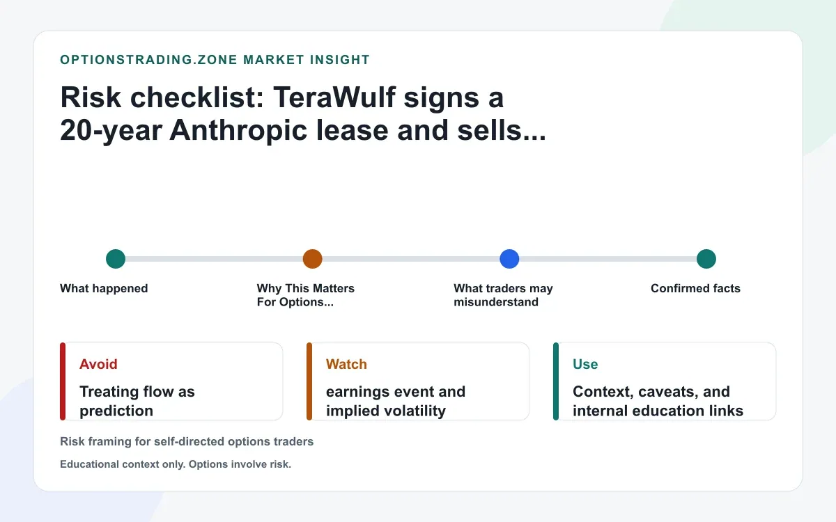 TeraWulf's 20-year Anthropic lease: what WULF options may reprice now supporting media