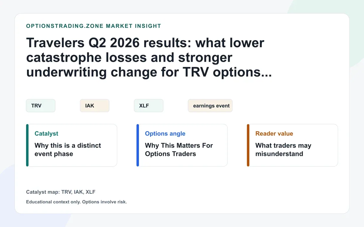Travelers Q2 2026 results: lower catastrophe losses and what the live TRV print changes for options visual