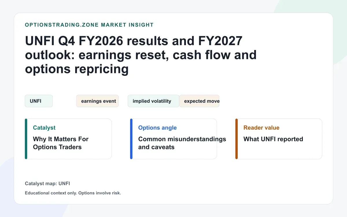 UNFI earnings reset: FY2027 guidance and the options evidence gap visual