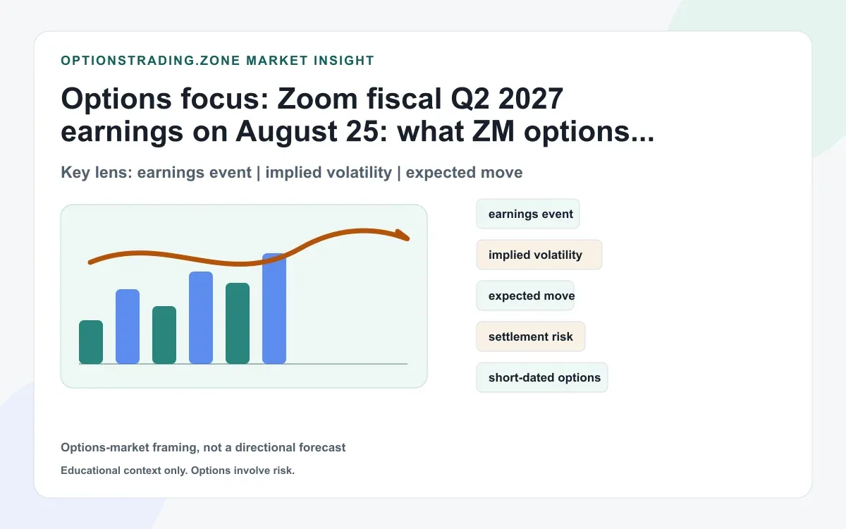 Zoom Q2 FY2027 earnings on August 25: what ZM options traders should watch supporting media