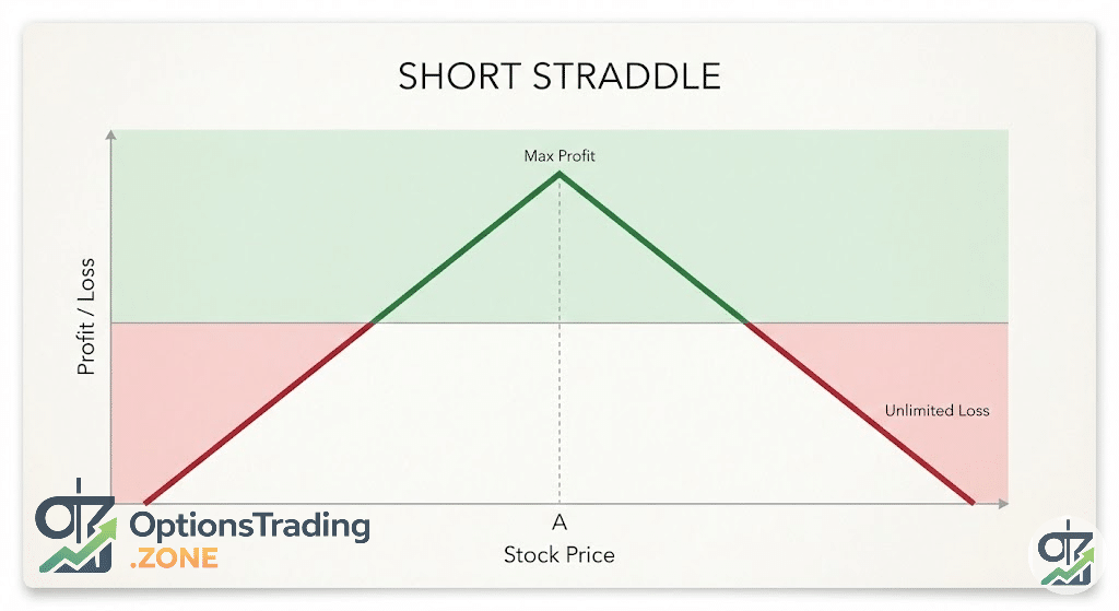 Covered Short Straddle Options Strategy visual